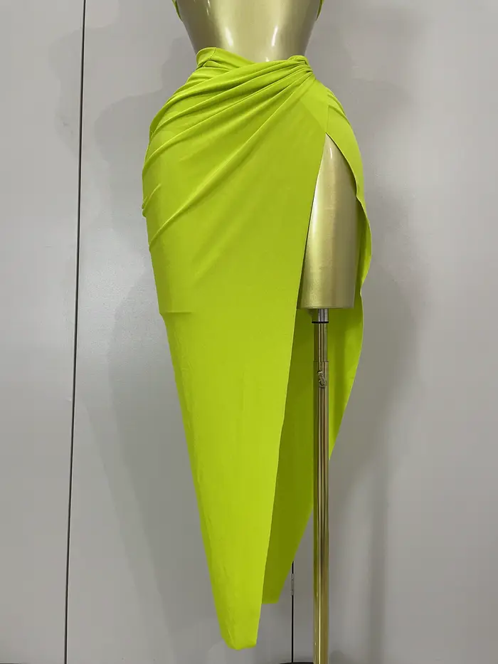 Ensemble deux pièces Sexy avec diamants en cristal scintillant pour femmes, Costume de spectacle sur