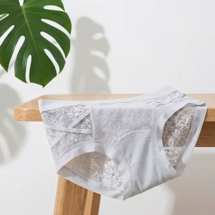 krajkové kalhotky francouzského stylu, průhledné, patchwork, hedvábný satén, síťovina, nízký pas, spodní prádlo pro ženy a dívky