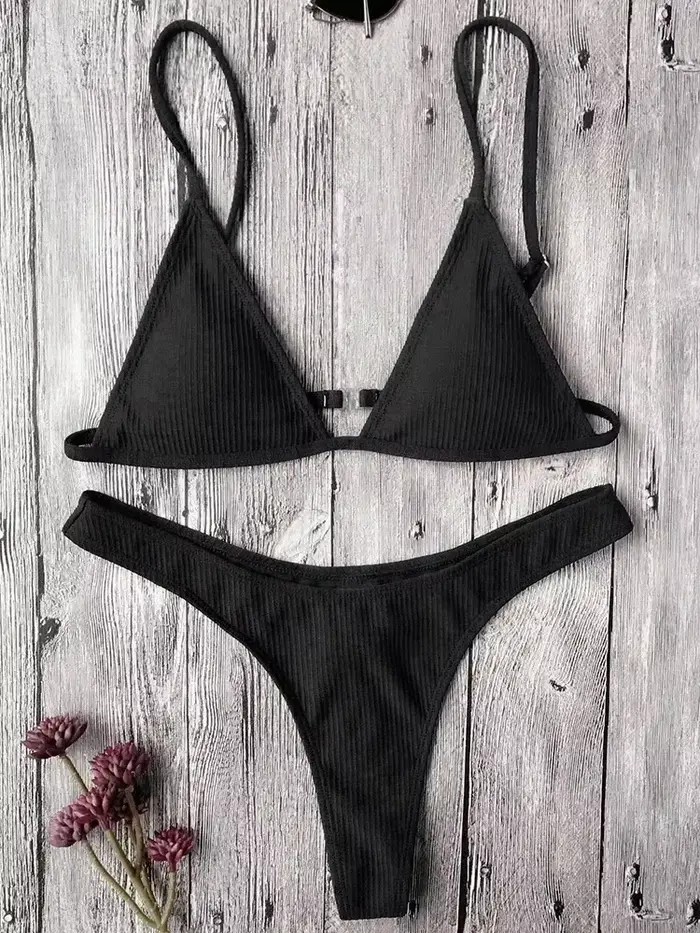 BanRibTanga-brazilské bikiny pro ženy, sexy plavky, tanga kalhotky, vroubkované, pro plavání, 2025