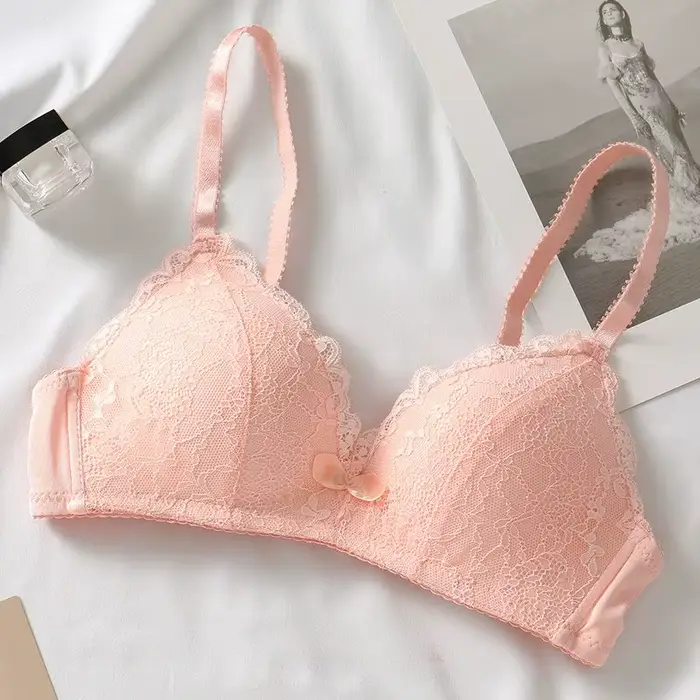 Soutien-gorge sans couture push-up en dentelle avec broderies florales pour femmes grandes tailles occasions quotidiennes
