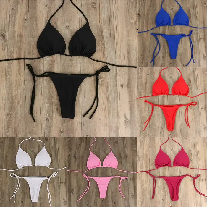 Dámský sexy bikini set s kravatou