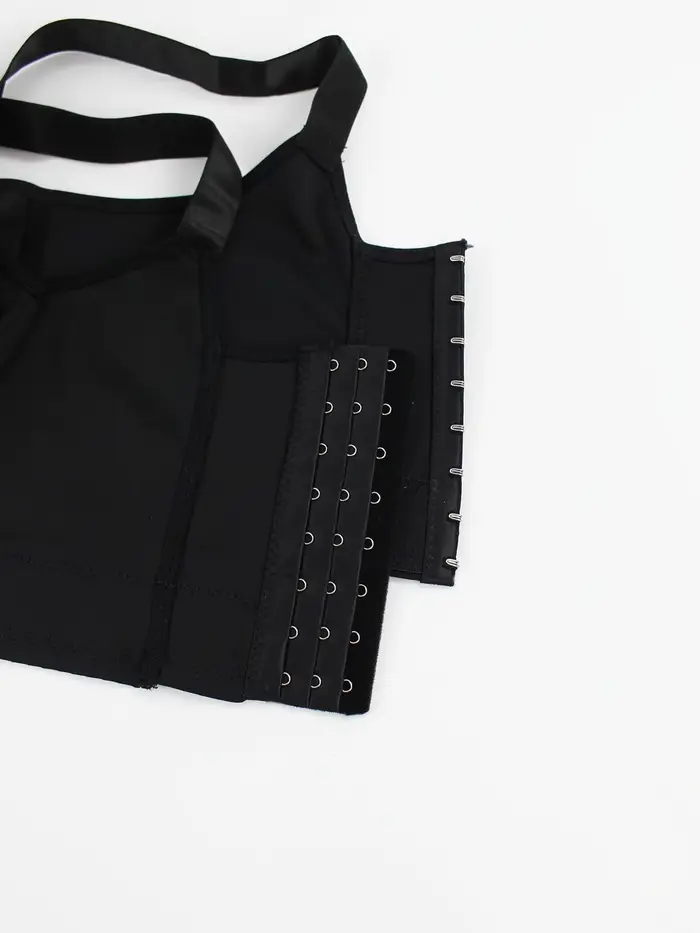 Soutien-gorge côtelé lisse taille européenne, soutien-gorge anti-affaissement froncé, dos sportif et élégant, soutien-gorge dos magnifique