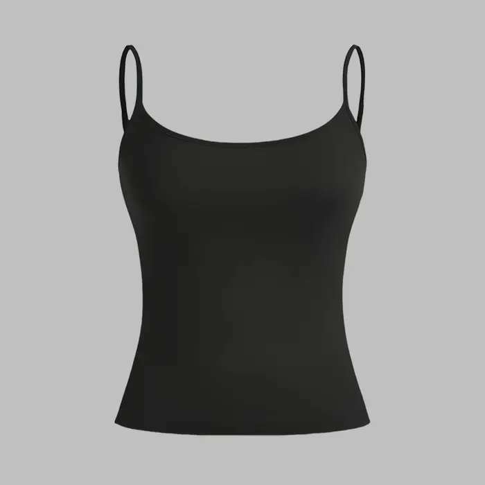 Débardeur à bretelles pour femmes, haut Slim pour mode d'été, polyvalent, décontracté, respirant, ti
