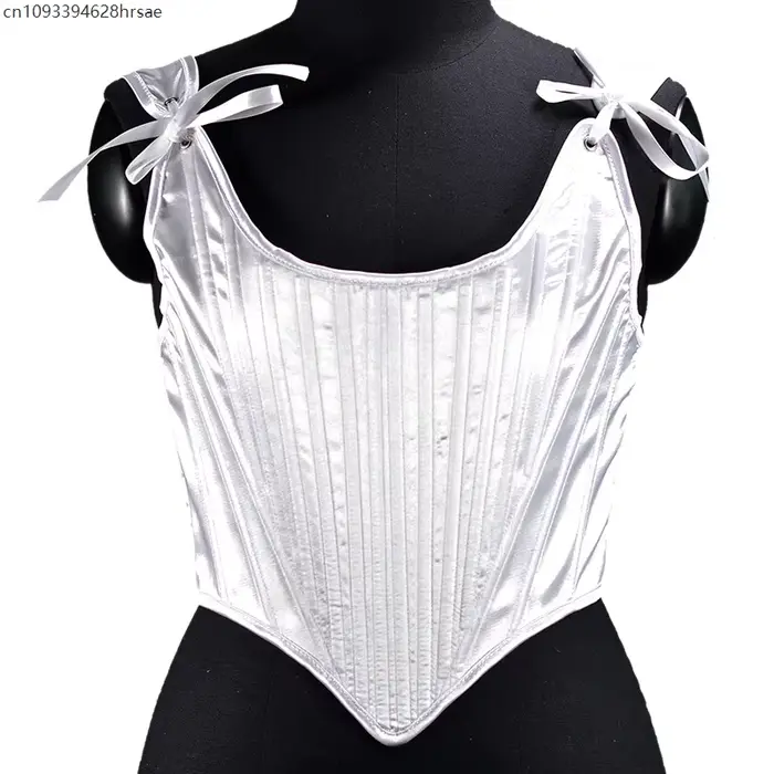 Haut corset renaissance élégant en polyester avec arc décoratif pour femmes pour diverses occasions de fête
