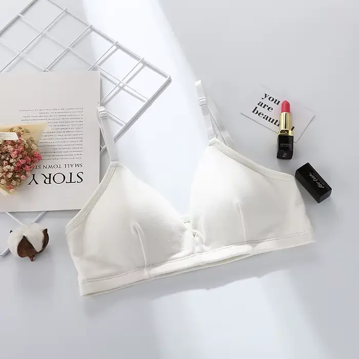 Soutien-gorge Push Up en coton sans couture pour femmes, hauts sans fil, Lingerie Sexy, confortable,