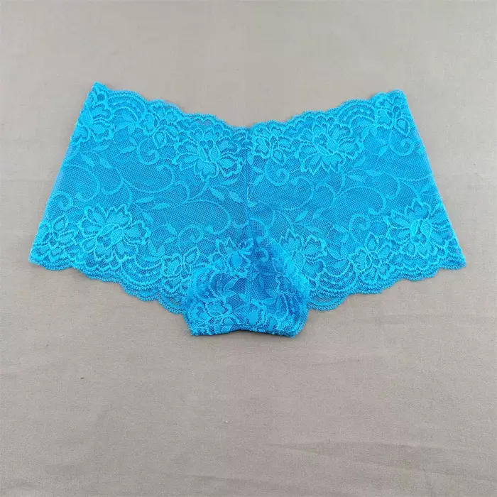 Dámské boyshorts krajkové průhledné květinové jednobarevné perspektivní šortky prodyšné měkké prádlo