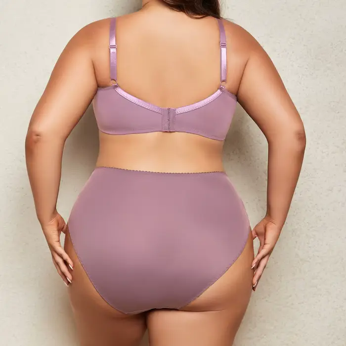 BEAUWEAR dámská velká velikost krajkový set spodního prádla podprsenka s drátkem bez podšívky tenká prodyšná