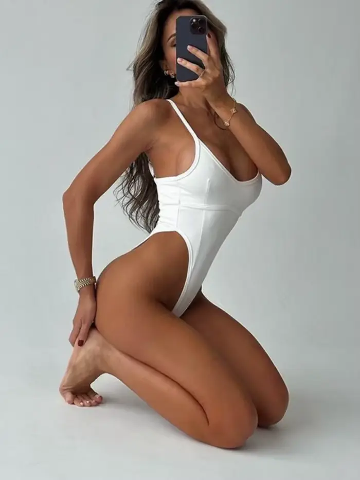 Body s nízkým výstřihem Spodní prádlo solidního barvu Tělní oblek sexy pro ženy Streetwear jednodenní bustier bez rukáv Lenceria Femenina