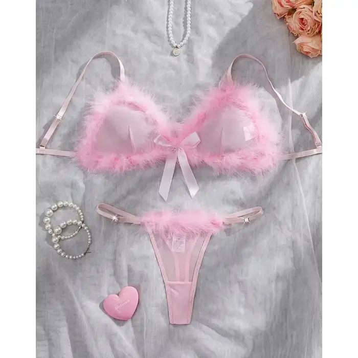 Sexy a roztomilý Valentýn spodní prádlo, Hilitos 2-dílná podprsenka Set, romantické sečení dekorace, dámské spodní prádlo Pure Desire a Fantasy