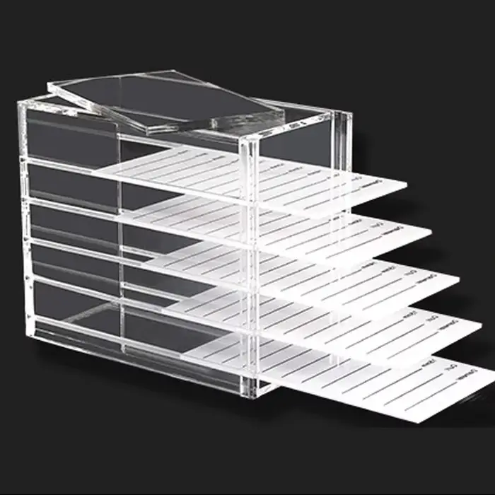 Boîte de rangement pour Extensions de cils, 5 couches, palette acrylique, support organisateur de ci