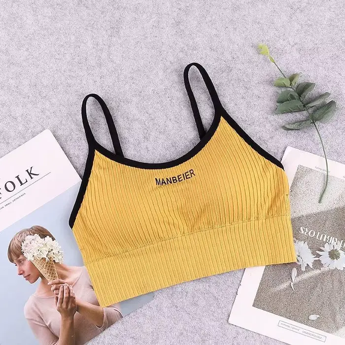 Nová sportovní podprsenka pro ženy, sexy crop top pro posilovnu, měkké a pohodlné bavlněné spodní prádlo, podprsenka pro ženy a dívky