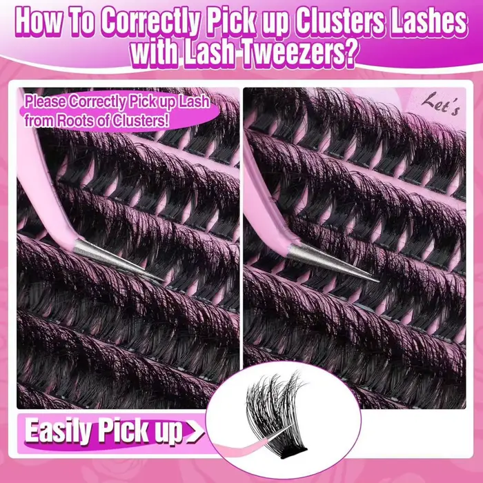 200D Faux vison extensions de cils manga individuel cluster cils 14-20mm naturel longs cils noirs D 