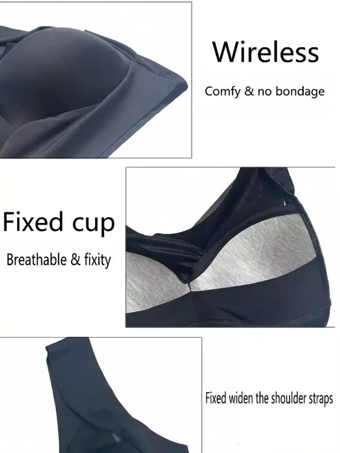 Polyester a elastan krajka sportovní podprsenka pro ženy velké velikosti bezdrátové polstrované pohodlí a elegance každodenní sportovní příležitosti