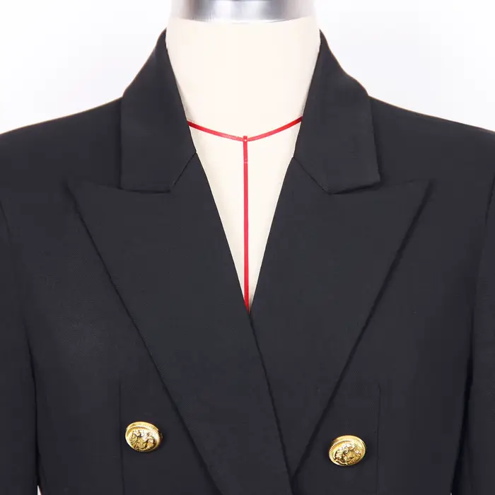 S-XXL trois couleurs 2023 mode nouveau solide Double boutonnage élégant Style CommPiedmont décontrac