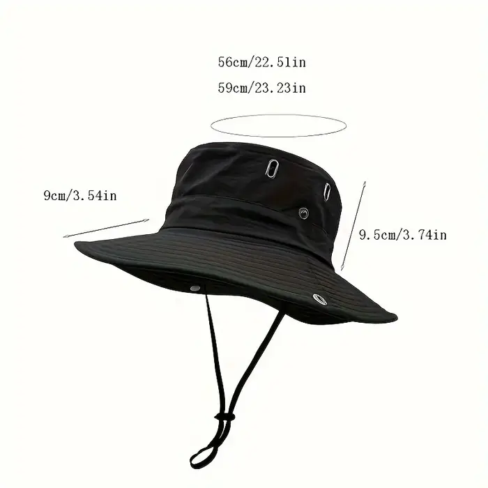 Nouveau chapeau de pêcheur tendance et polyvalent, chapeau de montagne anti-UV, réglable, respirant,