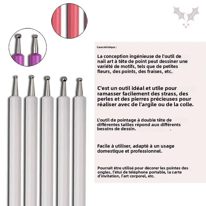 Oboustranné nástroje na nehty pro nail art