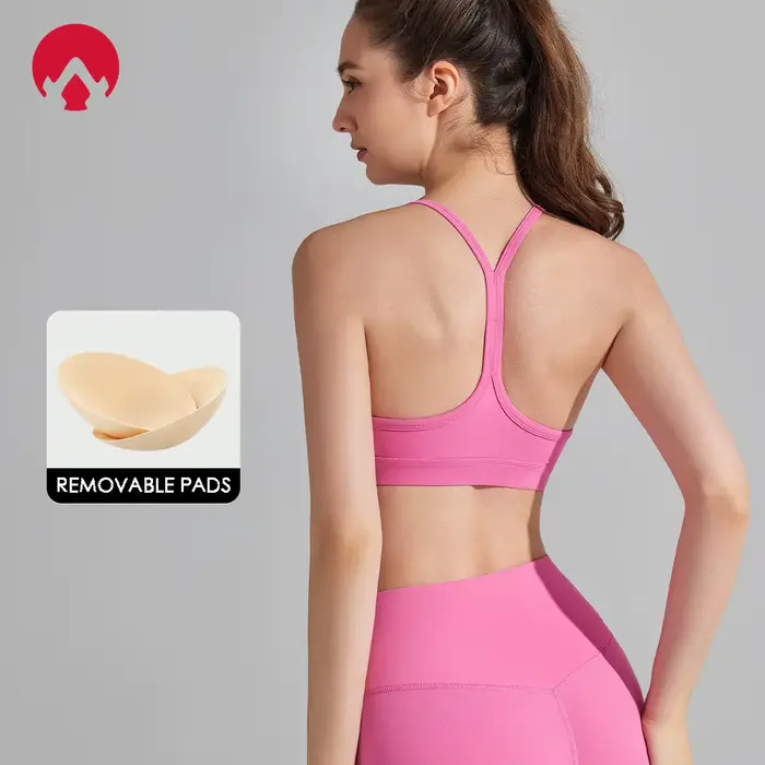 Dámská sportovní podprsenka s vysokým dopadem - Racerback Yoga Fit prodyšná - Intenzivní fyzická aktivita - Běh - Tělocvična - Zvláštní příležitosti