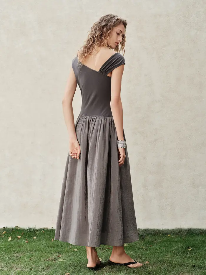 FSLE【Série Premium】Robe asymétrique sans manches pour femme, été 2026 - Design élégant pour tous les