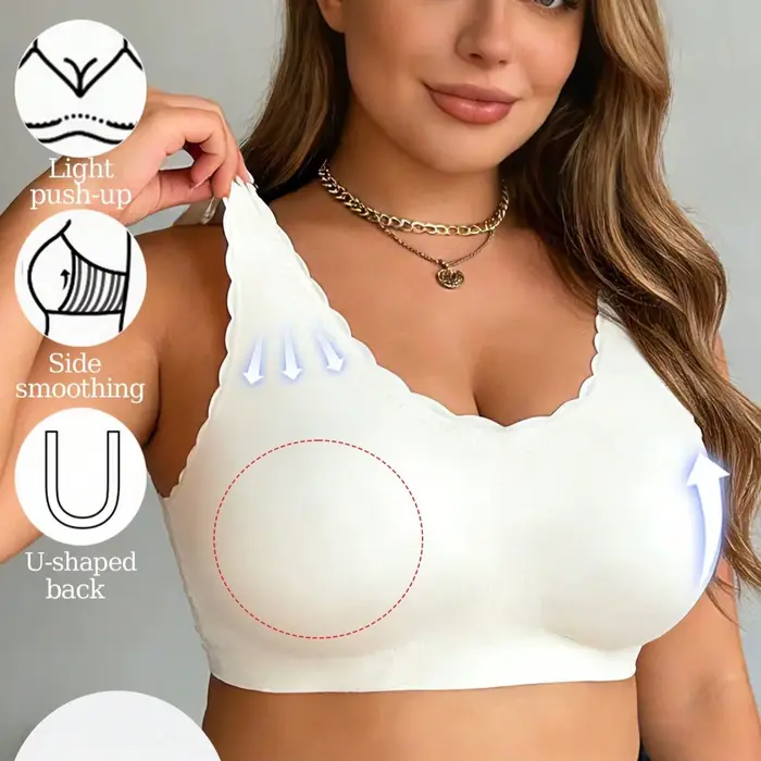 Plus velikost Dámská bezdrátová podprsenka, bezešvé sportovní topy, sexy push-up podprsenka, měkké, pohodlné, prodyšné, bez kostic, plus velikost