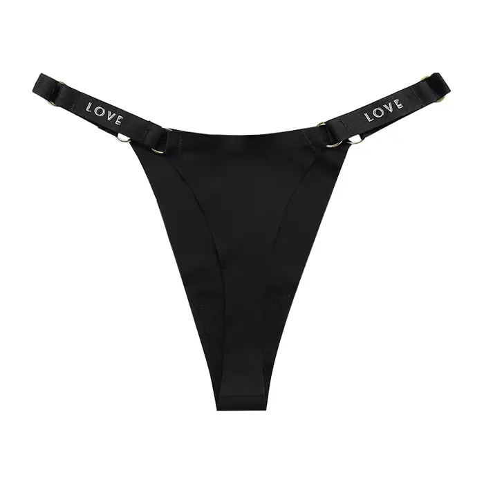 Tanga et string sans couture en forme de V pour femme, 3 couleurs, sous-vêtements invisibles pour fe