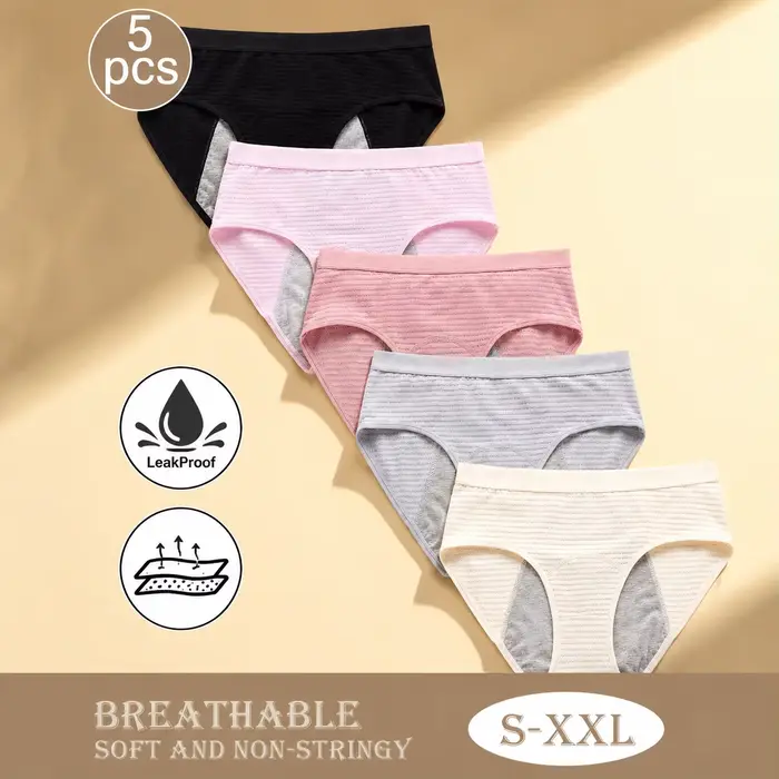 Lot de 3 culottes physiologiques pour jeunes filles, sous-vêtements menstruels anti-fuites pour adolescentes, lingerie sanitaire