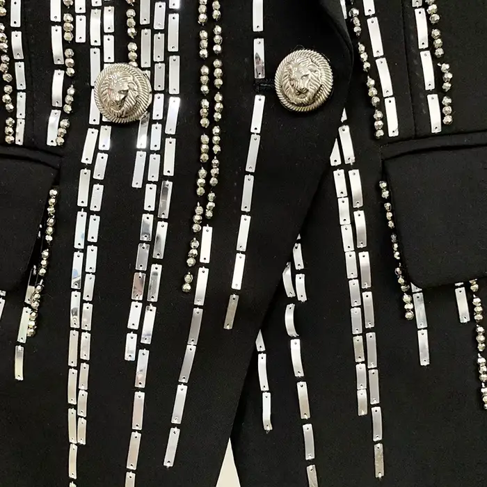 HIGH STREET 2026 Nouvelle veste de créateur tendance pour femme, double boutonnage, luxueuse, bouton