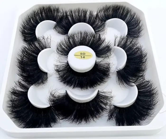 5 paires 25mm 3D vison cils en vrac russe rouleau moelleux naturel faux cils dramatique vison cils o