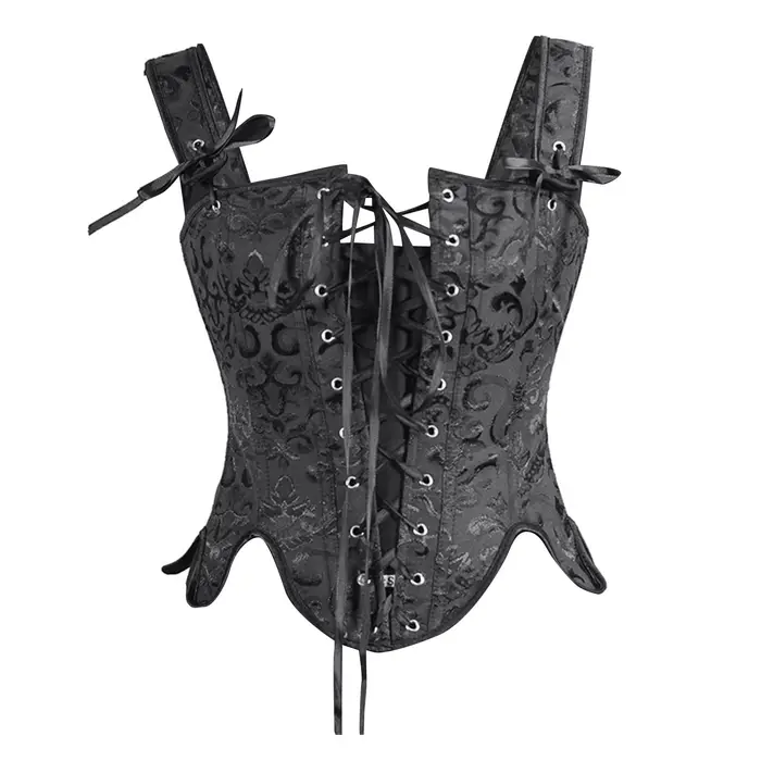 Steampunk Corsets femmes Sexy Spaghetti sangle à lacets Jacquard haut bustier taille mince corps Sha