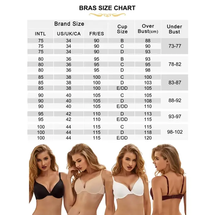 Soutien-gorge confortable pour femmes grande taille push up sans couture en polyamide et élasthanne occasion quotidienne et soirée
