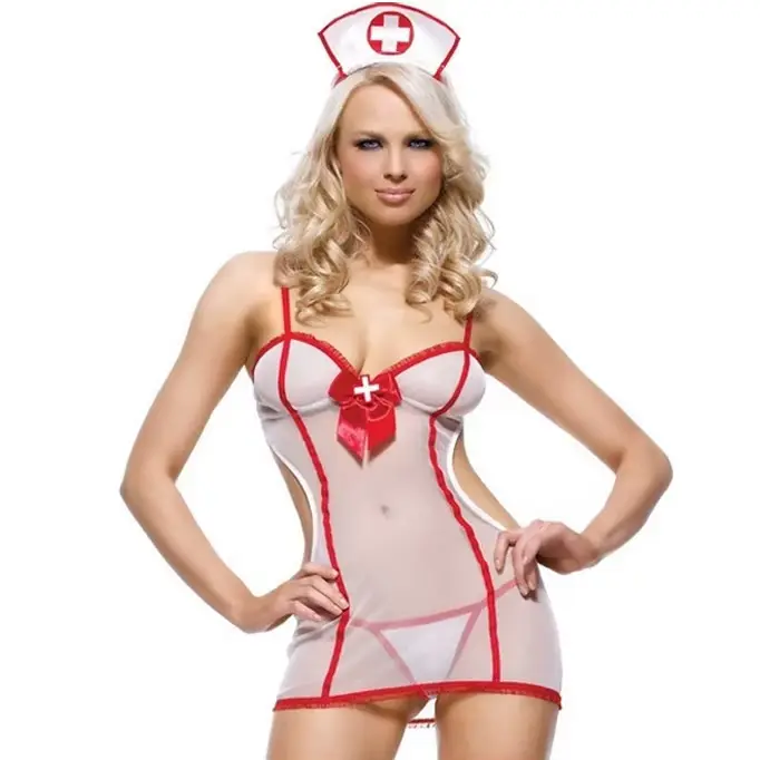 Robe porno sexy pour femmes, lingerie cosplay, uniforme d'infirmière, olympiques sexuels, sous-vêtements LencBR, vêtements sexuels, 7.0