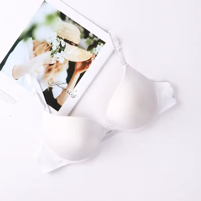 2025 nové módní jednobarevná podprsenka push-up A-B Cup tlačítko přední ženy sexy jednoduché spodní prádlo spodní prádlo