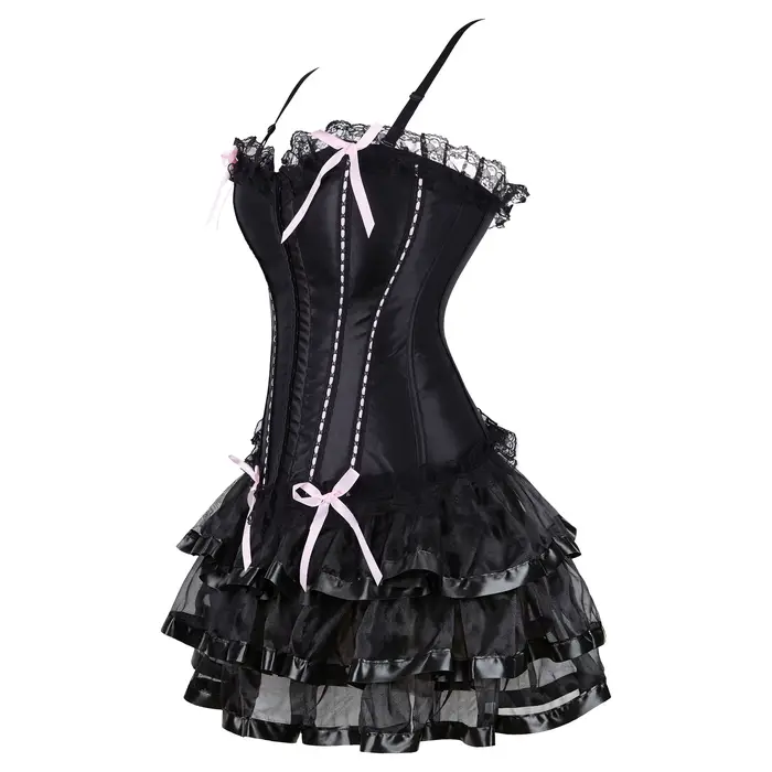 Dámské korzetové šaty, gotické bustier korzety s ramínky