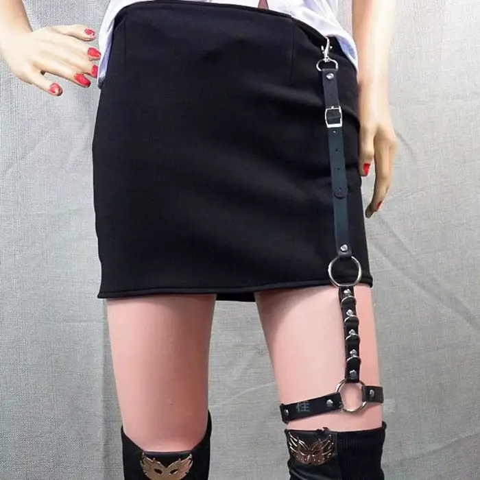 Mode dames discothèque coeur Punk ceinture taille chaîne dames robe Cummerbands Hip Hop Rock ceinture