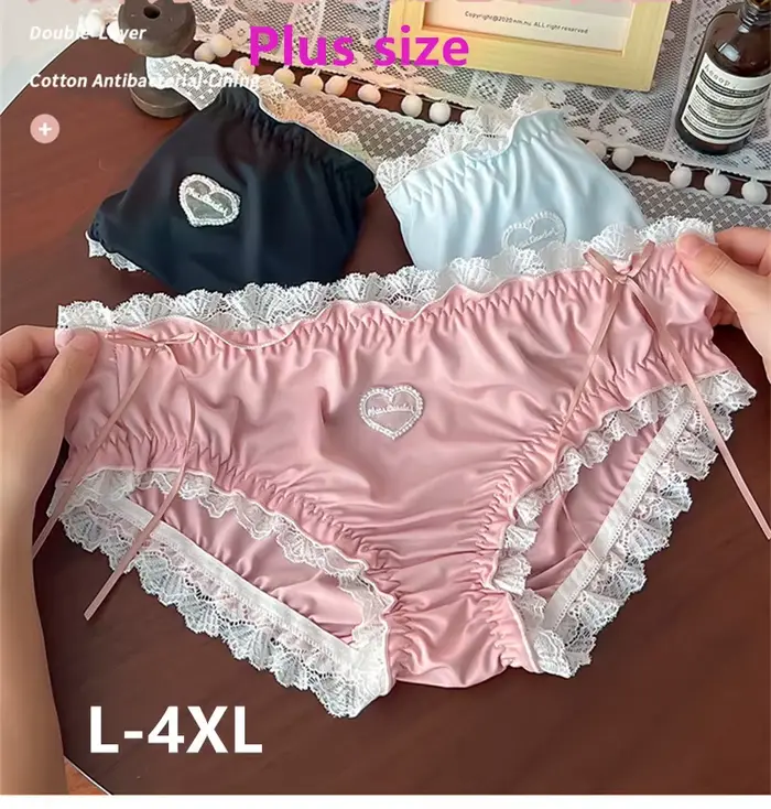 Plus velikost dámské spodní prádlo z elastanu a polyamidu s krajkou pro ženy zvláštní příležitosti a romantické dárky