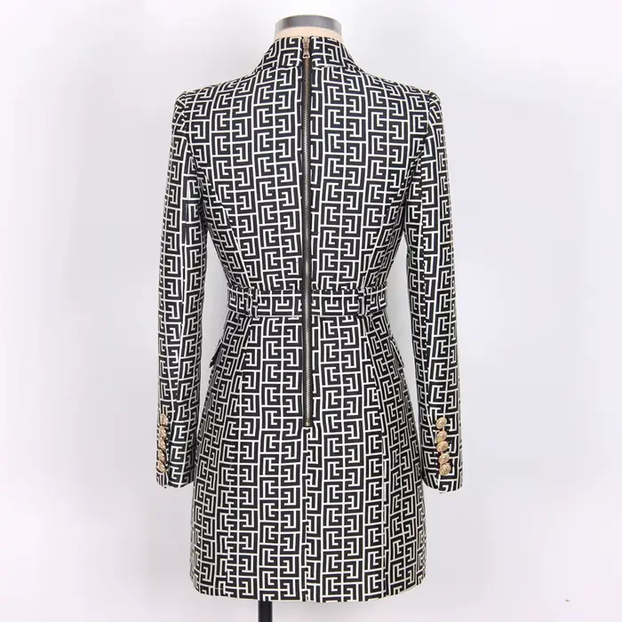Robe de costume haut de gamme avec col, style européen et N tempérament, de qualité, nouvelle collec