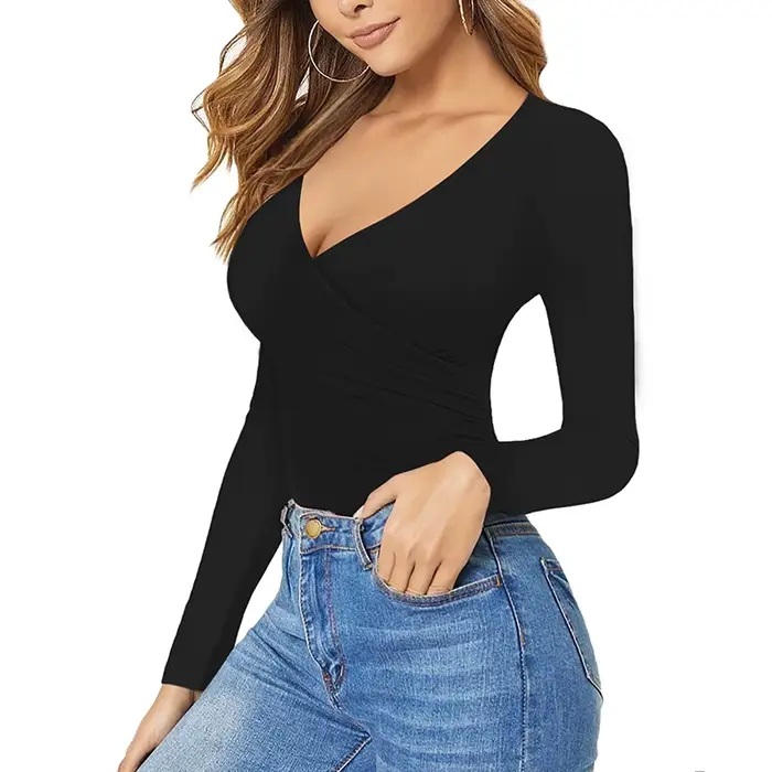 Unicontrol-Body Shaper pro ženy, hlavice s hlubokým V, dlouhé rukávy, kombinézy se střídajícími se oblouky, přehoz s křížem a zpětnou vinutinou, sexy oblečení