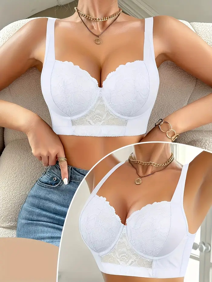 Soutien-gorge en dentelle élégant style européen pour femme confortable et respirant avec armatures en acier pour soutenir rehausser et prévenir déformation occassions spéciales et quotidiennes