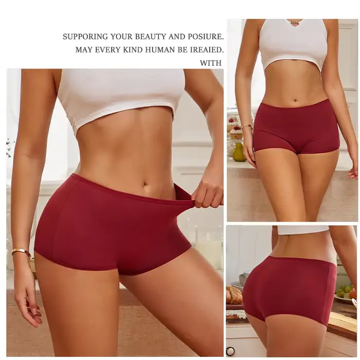 Nouvelles culottes pour femmes coton sans couture sport boxeurs sous-vêtements femme couleur unie slips confortable Lingerie intime caleçon XS-XL