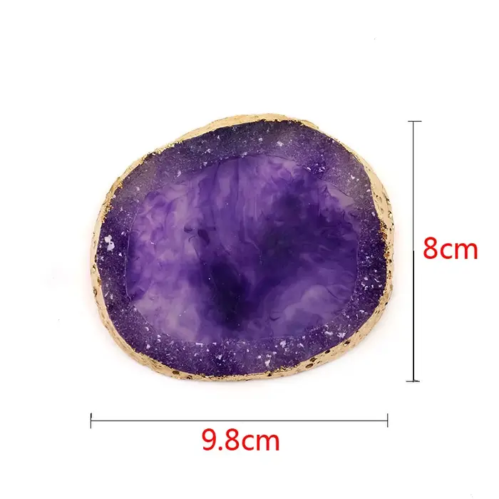 Palette de couleurs d'ongles en pierre d'agate, Palette de mélange de Gel et de vernis, plaque de pe