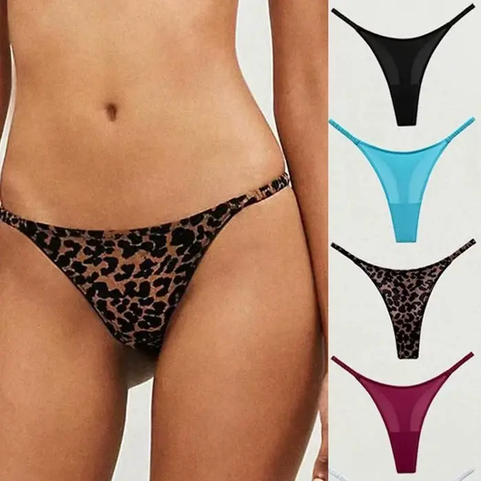 Sexy spodní prádlo: Dámské nízko pasované tanga a kalhotky, bezešvé dámské spodní prádlo, plážový styl