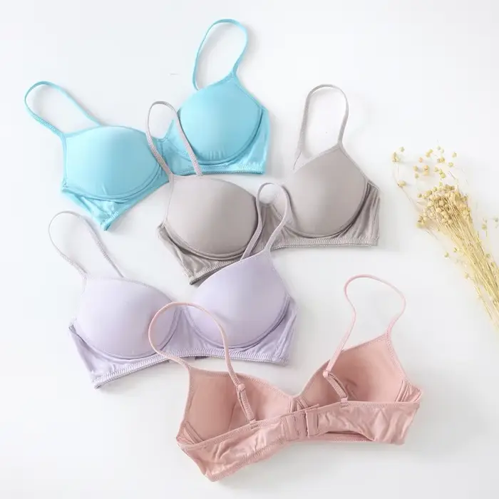 Soutien-gorge en soie pour femmes, sans armatures, en soie naturelle, 3/4 bonnets, pour usage quotidien, couleur unie, fin, confortable, bretelles réglables, 2023