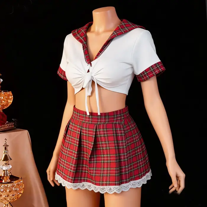 Sexy červené spodní prádlo pro ženy, erotické spodní prádlo, sexy šaty, cosplay uniforma, dámské spodní prádlo set, erotický kostým
