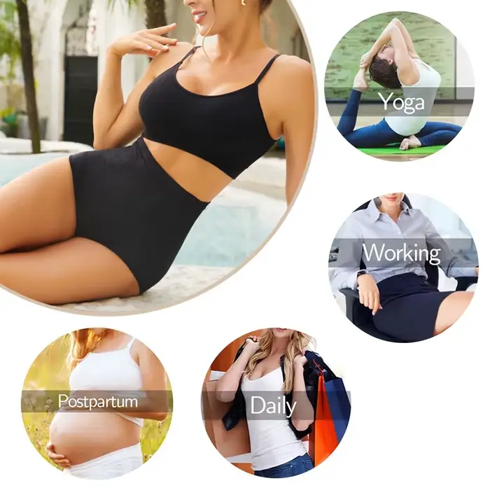 Dámské bezešvé vysoké pasu tvarování kalhotky, zeštíhlující oblečení, jednobarevný barva, Butt Booster, spodní prádlo, vysoce elastické spodní prádlo