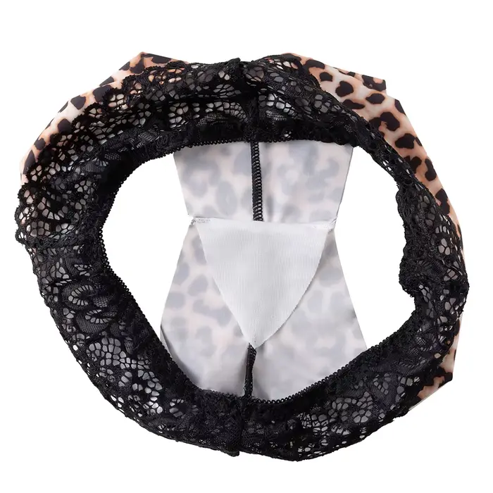 Dámské sexy krajkové boxerky s leopardím vzorem