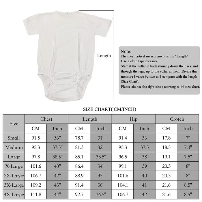 Body classique solide pour bébé adulte, pyjama Sissy à entrejambe à pression, couche-culotte ABDL
