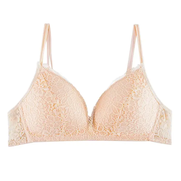 Soutien-gorge sexy en dentelle florale pour femmes, sous-vêtements féminins, bralette sans fil, bonn