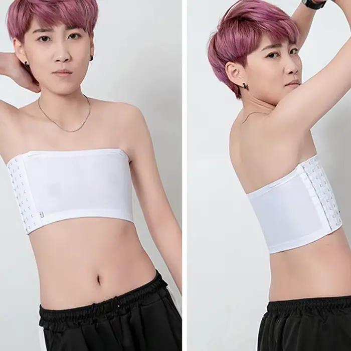 Ženy hrudní vazba lesbické trans vysoké krátké ploché hrudní vazba podprsenka korzet Stretch tělo tvarování spony Tomboy podprsenka nádrže