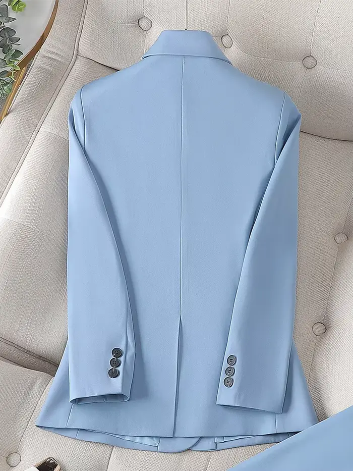 Blazer à manches longues pour femmes, veste mince pour dames, vêtements d'affaires, manteau formel, 