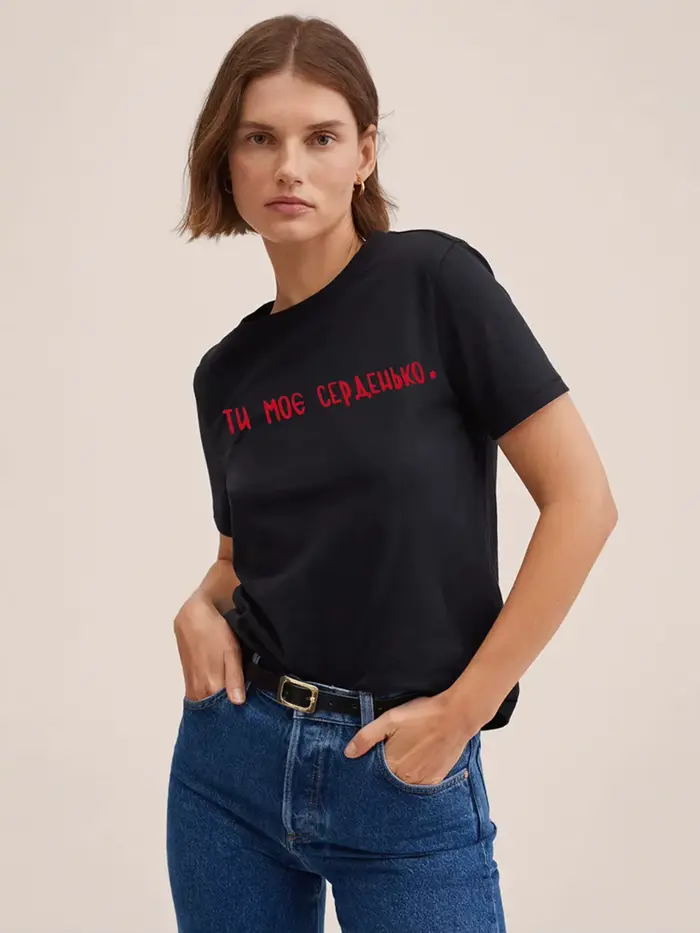 Dlife Fold-T-shirt cool à manches tombantes pour femmes, t-shirt en coton imprimé simple et décontra