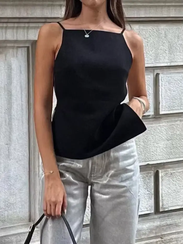 HXAO femmes haut 2024 à lacets dos nu Camisole haut femmes pas cher vêtements Sexy mode réservoirs e
